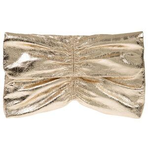 9303 Metallic Wrinkled Clutch Party Wedding Purse,M/gd